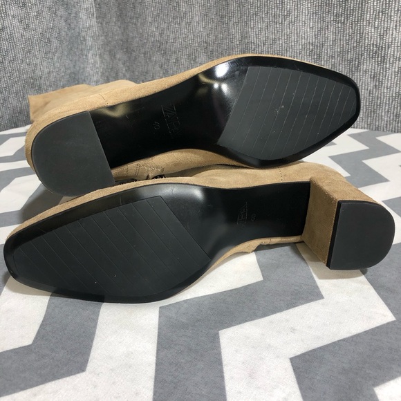 NWT ZARA Knee High Suede Boots - Picture 12 of 16